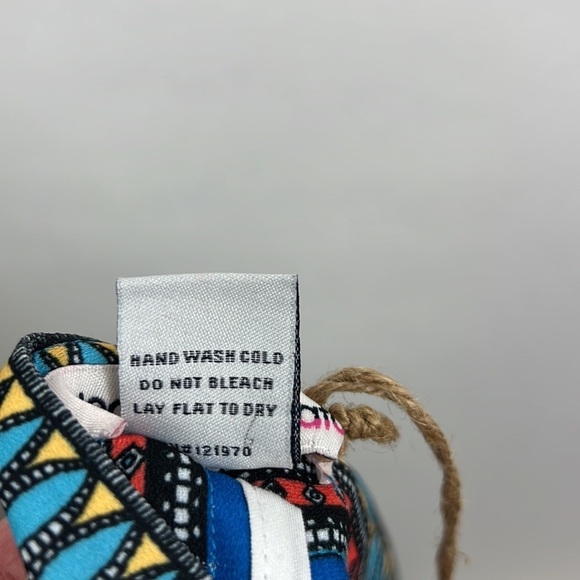 NWT Jealous Tomato Wide Leg High Waist Palazzo Pants Colorful Resort Tribal M - Picture 7 of 7